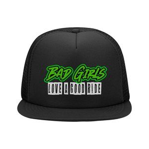 NEW DIRTY REBEL "BAD GIRLS Love A Good Ride" - Women's Trucker Moto Hat